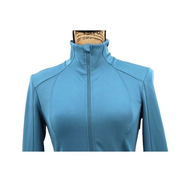 Apana Jacket Women Extra Small‎ XS Blue Zipper Pockets Activewear Long Sleeve - Picture 4 of 11